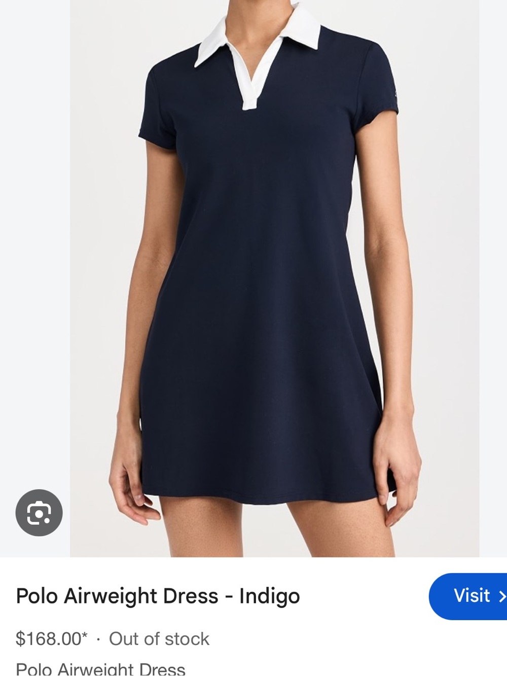Splits59 Polo Airweight Dress XS Navy NWT